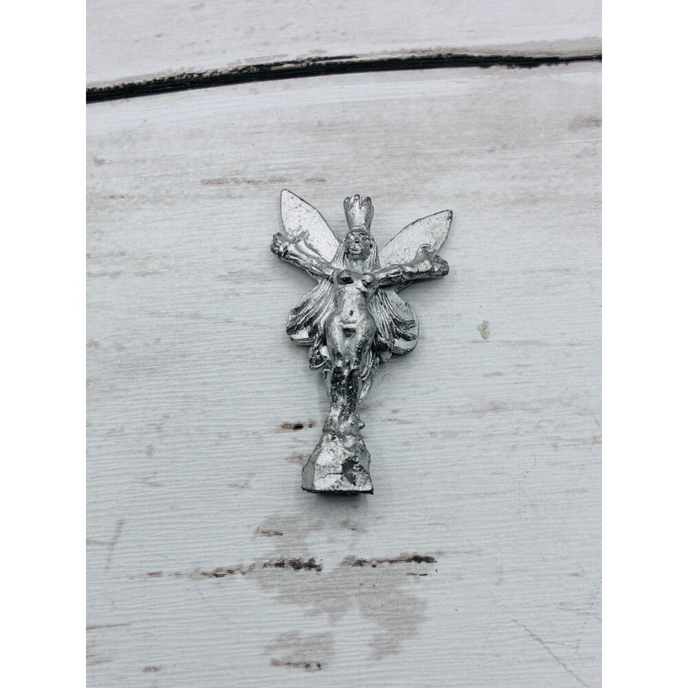 Vintage Metal Fairy Figurine Miniature Tabletop Gaming Winged Sprite Unpainted